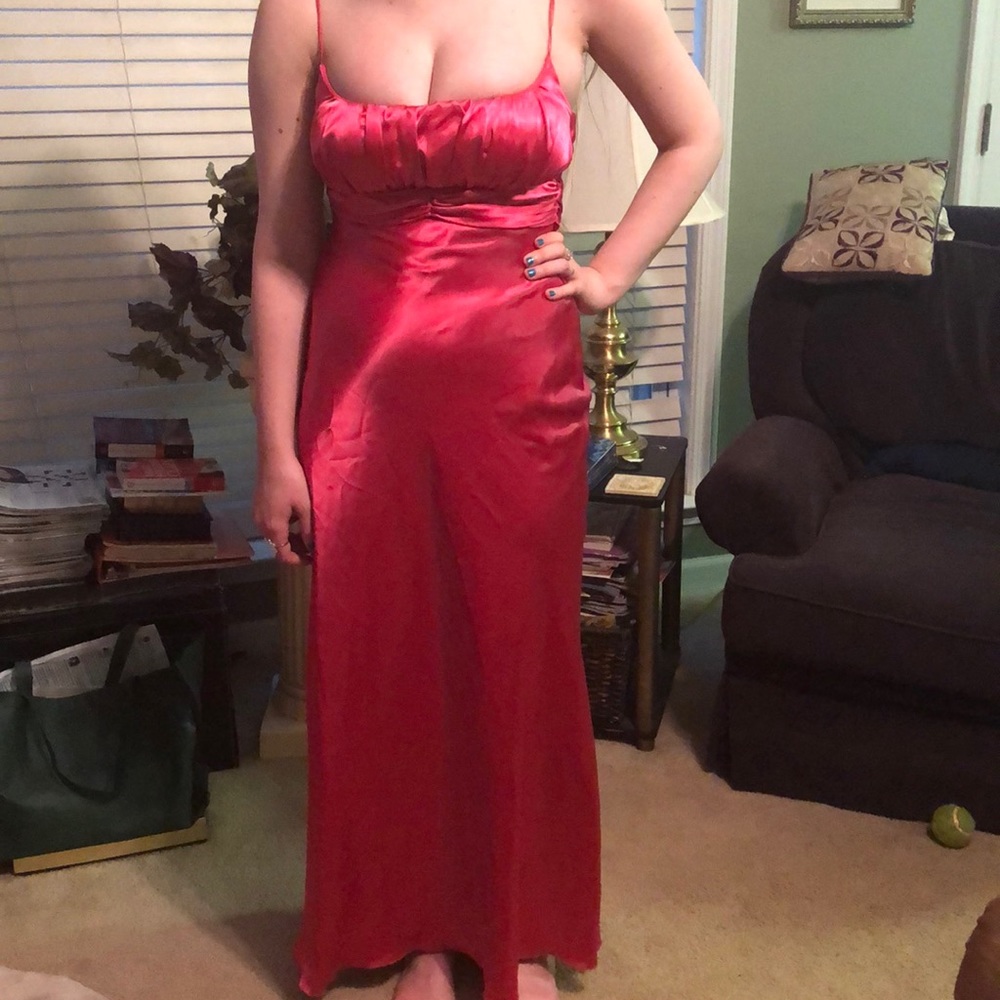 Silk prom dress